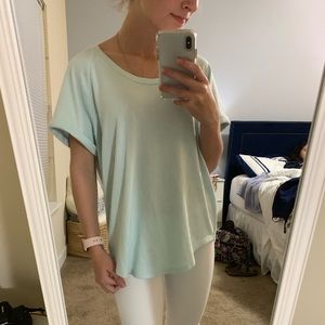 Light blue top